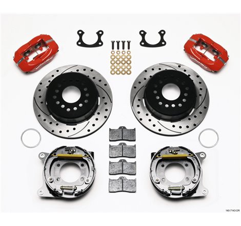 Wilwood Forged Dynalite P/S Park Brake Kit Drilled Red Small Ford 2.66in Offset