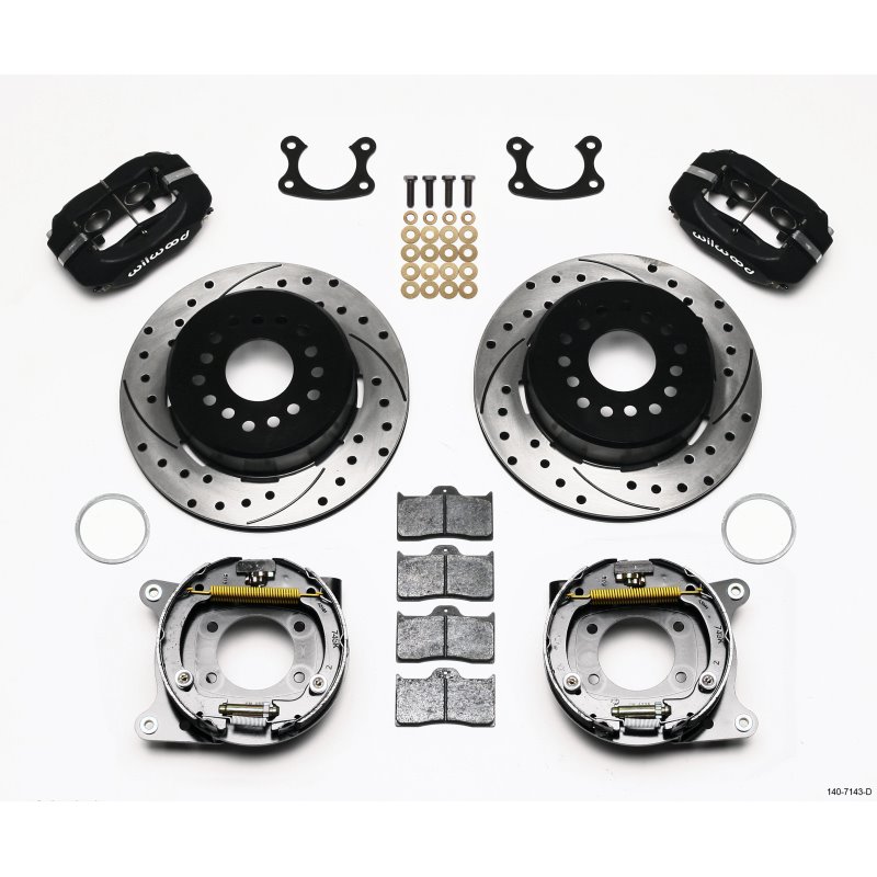 Wilwood Forged Dynalite P/S Park Brake Kit Drilled Small Ford 2.66in Offset