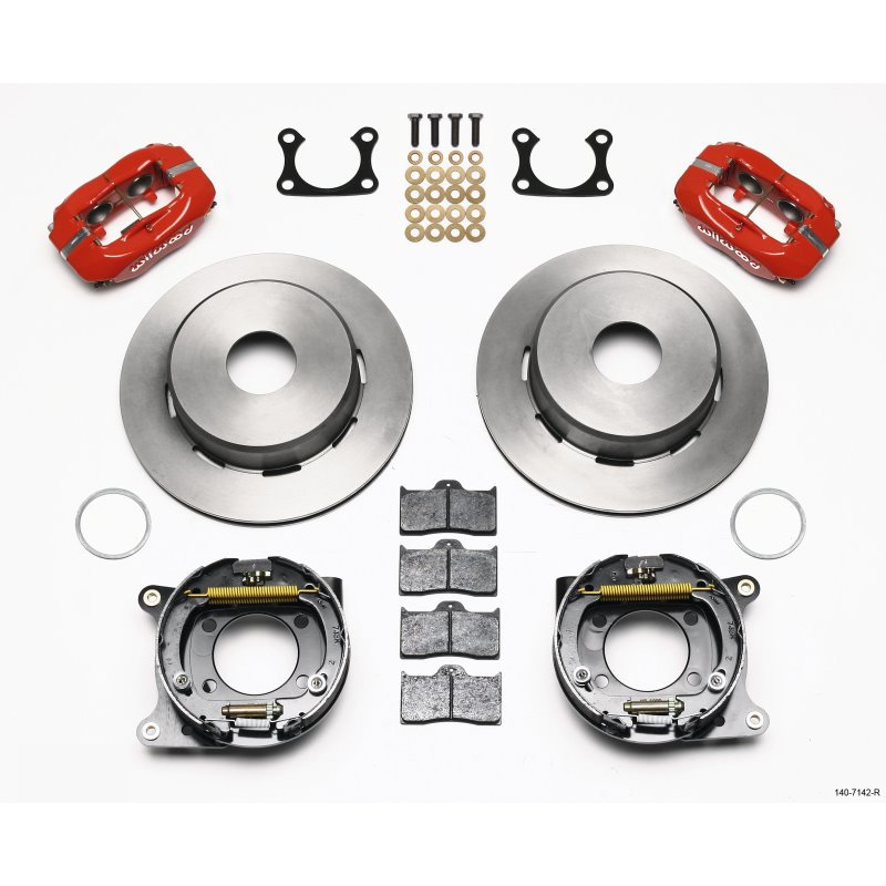 Wilwood Forged Dynalite P/S Park Brake Kit Red Big Ford 2.36in Offset Currie Blank