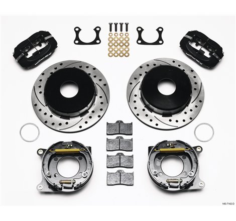 Wilwood Forged Dynalite P/S Park Brake Kit Drilled Big Ford 2.36in Offset Currie Blank