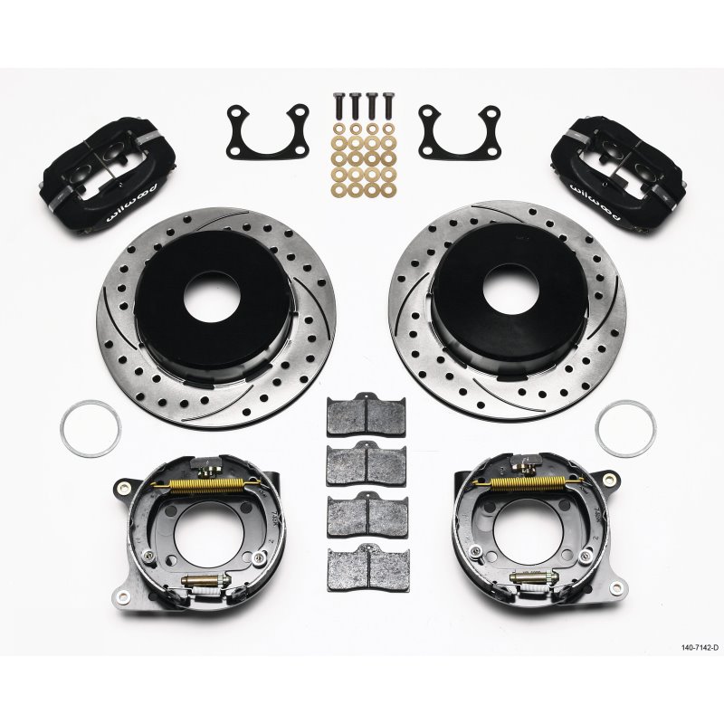 Wilwood Forged Dynalite P/S Park Brake Kit Drilled Big Ford 2.36in Offset Currie Blank