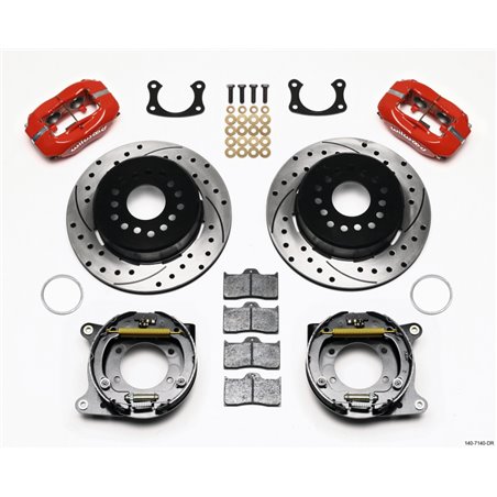 Wilwood Forged Dynalite P/S P-B Kit Drilled-Red New Big Ford 2.50in Offset