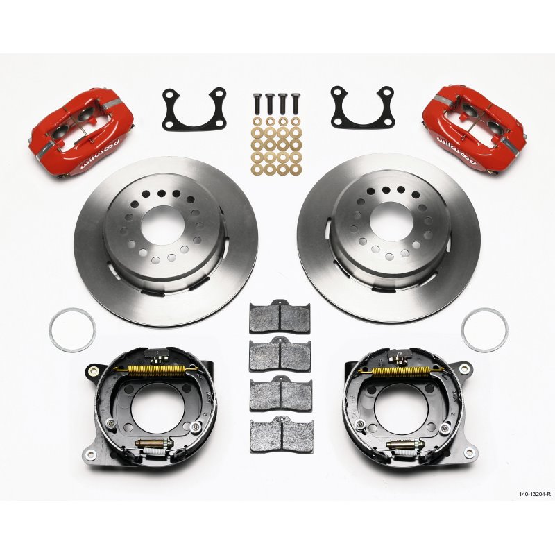 Wilwood Forged Dynalite P/S Park Brake Kit Red Big Ford 2.36in Offset