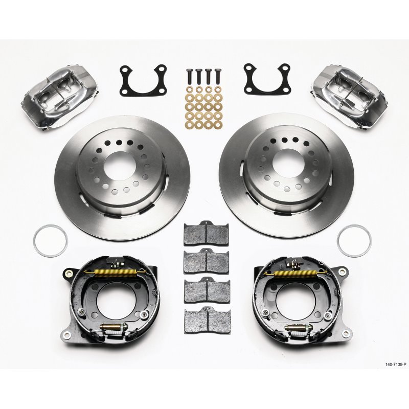 Wilwood Forged Dynalite P/S Park Brake Kit Polished Big Ford 2.36in Offset