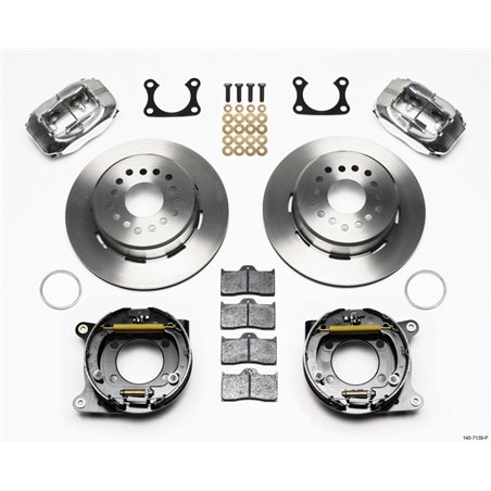 Wilwood Forged Dynalite P/S Park Brake Kit Polished Big Ford 2.36in Offset