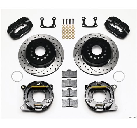 Wilwood Forged Dynalite P/S Park Brake Kit Drilled Big Ford 2.36in Offset