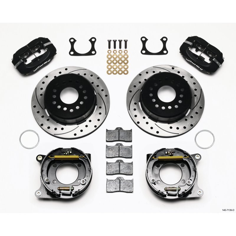 Wilwood Forged Dynalite P/S Park Brake Kit Drilled Big Ford 2.36in Offset