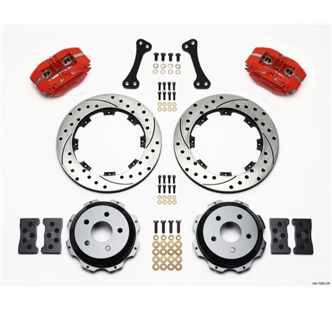 Wilwood Dynapro Rear Kit 12.19in Drilled Red Subaru Impreza WRX