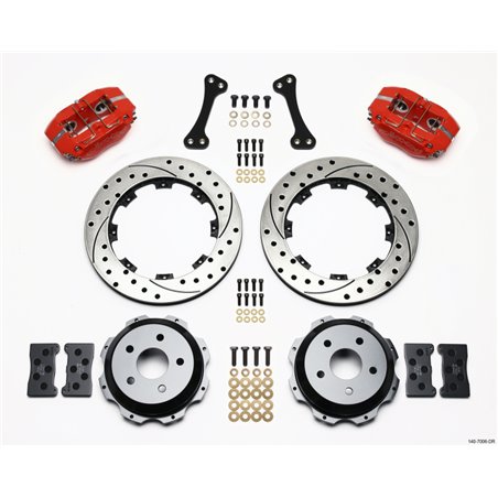 Wilwood Dynapro Rear Kit 12.19in Drilled Red Subaru Impreza WRX