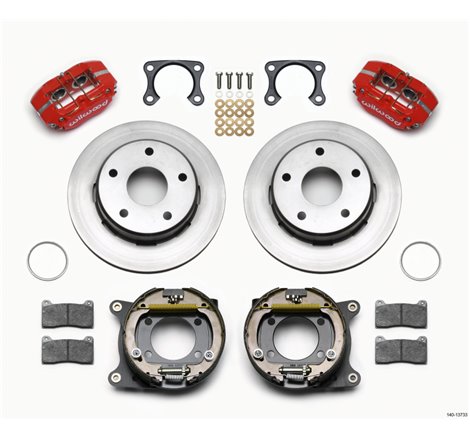 Wilwood Dynapro Lug Mount P/S Park Brake Kit Red Big Ford 2.00in Off Bronco 5 x 5.50