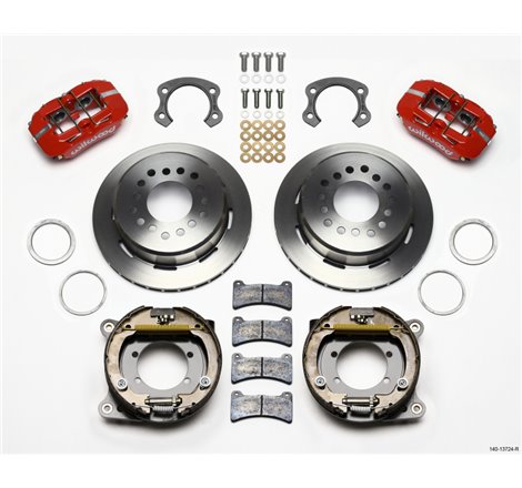 Wilwood Dynapro Low-Profile 11.00in P-Brake Kit - Red Ford 8.8 Special w/2.50in Offset-5 Lug