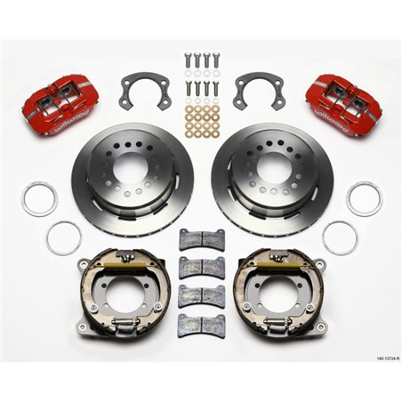 Wilwood Dynapro Low-Profile 11.00in P-Brake Kit - Red Ford 8.8 Special w/2.50in Offset-5 Lug