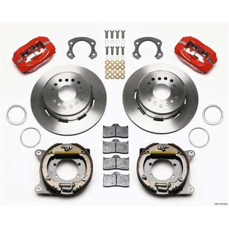 Wilwood Forged Dynalite P/S Park Brake Kit Red Ford 8.8 Special w/2.50in Offset-5 Lug