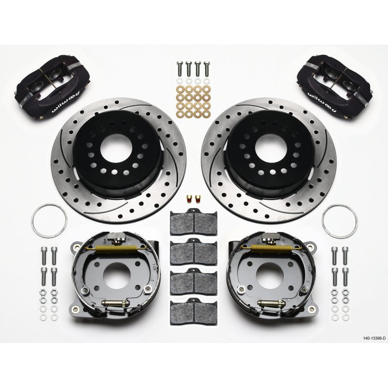 Wilwood Forged Dynalite P/S Park Brake Kit Drilled AMC 71-74 2.60in Offset