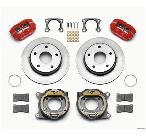 Wilwood Dynapro Lug Mount P/S Park Brake Kit Red Big Ford 2.36in Off Bronco 5 x 5.50