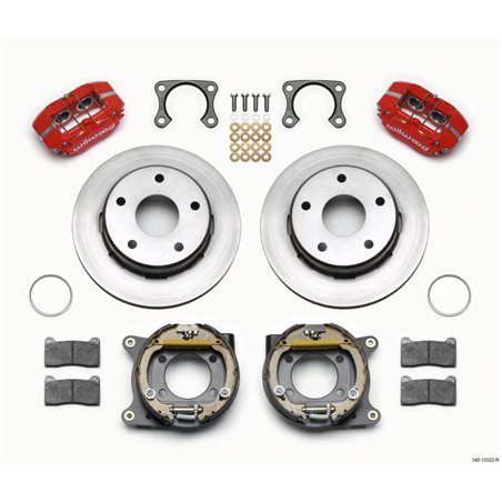 Wilwood Dynapro Lug Mount P/S Park Brake Kit Red Big Ford 2.36in Off Bronco 5 x 5.50