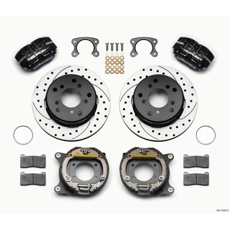 Wilwood Dynapro Lug Mount P/S Park Brake Kit Drilled Small Ford 2.36in Off Bronco 5 x 5.50