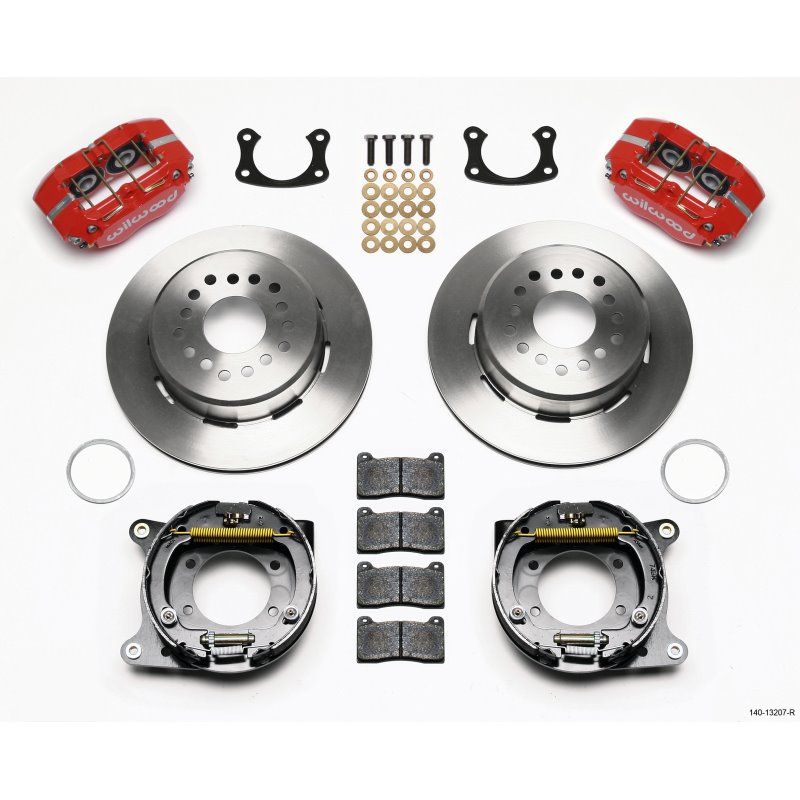 Wilwood Dynapro Dust-Boot P/S Park Brake Kit Red New Big Ford 2.50in Offset