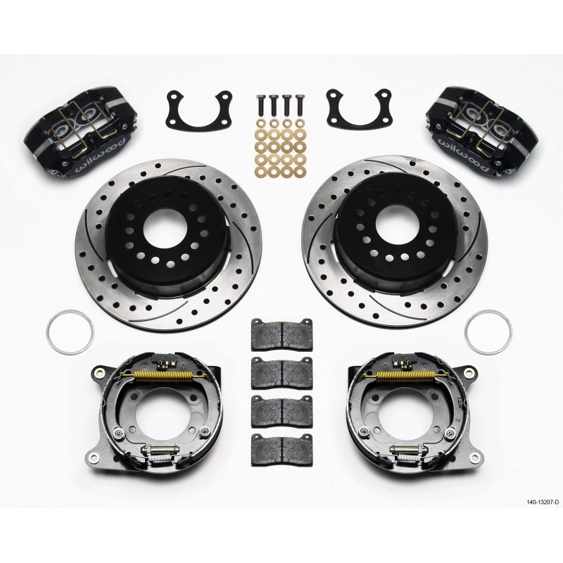 Wilwood Dynapro Dust-Boot P/S Park Brake Kit Drilled New Big Ford 2.50in Offset