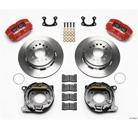 Wilwood Dynapro Dust-Boot P/S Park Brake Kit Red Small Ford 2.50in Offset