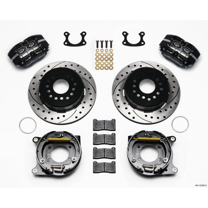 Wilwood Dynapro Dust-Boot P/S Park Brake Kit Drilled Small Ford 2.50in Offset