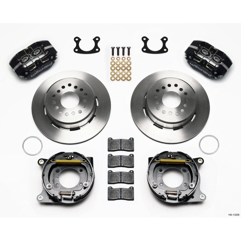 Wilwood Dynapro Dust-Boot P/S Park Brake Kit Small Ford 2.50in Offset