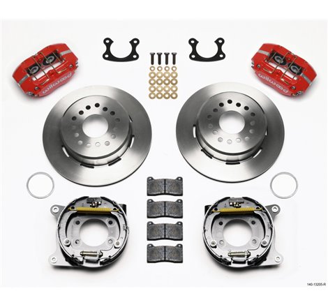 Wilwood Dynapro Dust-Boot P/S Park Brake Kit Red Small Ford 2.66in Offset