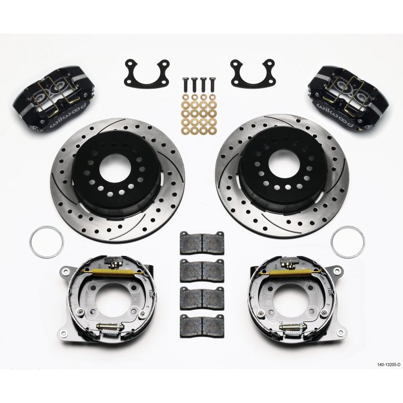 Wilwood Dynapro Dust-Boot P/S Park Brake Kit Drilled Small Ford 2.66in Offset