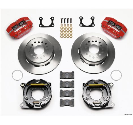 Wilwood Dynapro Dust-Boot P/S Park Brake Kit Red Big Ford 2.36in Offset