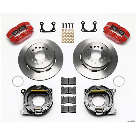 Wilwood Dynapro Dust-Boot P/S Park Brake Kit Red Big Ford 2.36in Offset