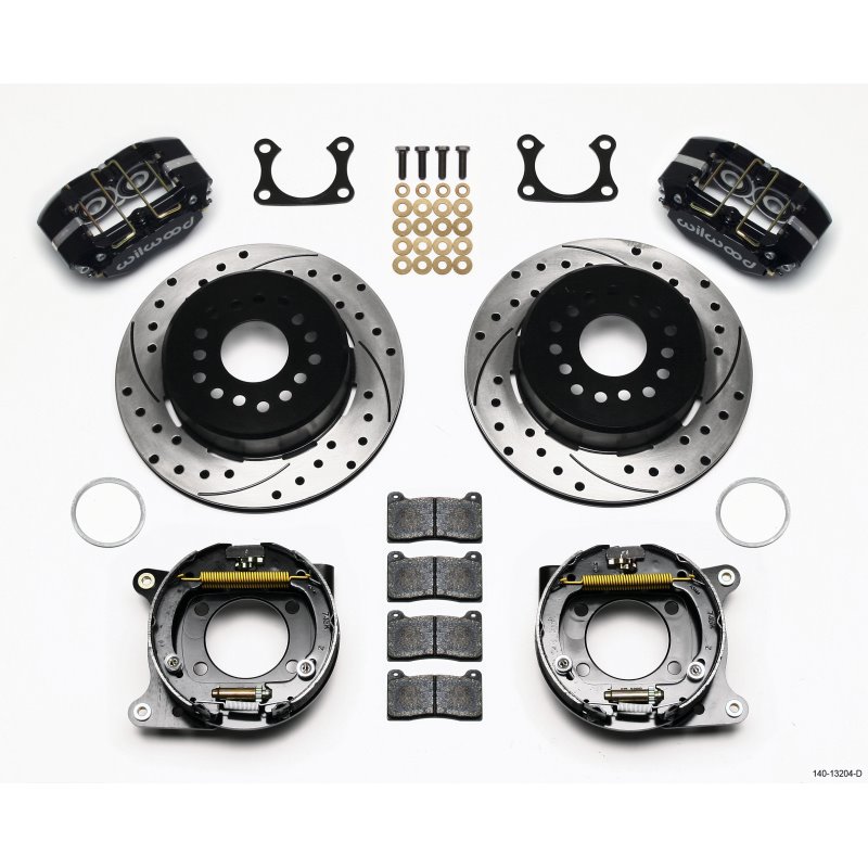 Wilwood Dynapro Dust-Boot P/S Park Brake Kit Drilled Big Ford 2.36in Offset