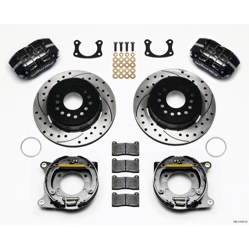 Wilwood Dynapro Lug Mount P/S Park Brake Kit Drilled New Big Ford 2.50in Offset