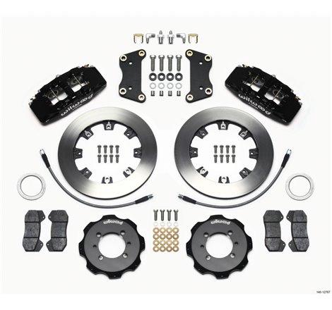 Wilwood Dynapro 6 Front Hat Kit 12.19in 2012 Fiat 500 w/ Lines