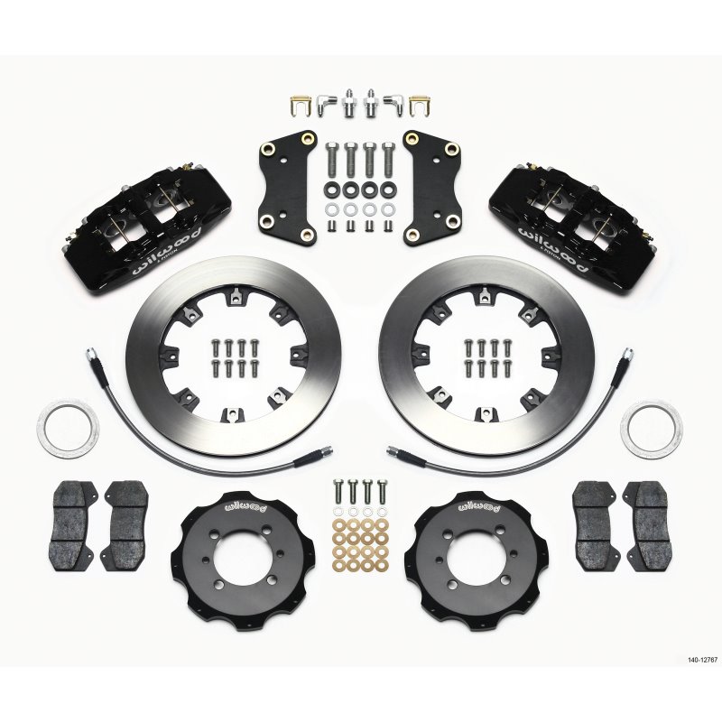 Wilwood Dynapro 6 Front Hat Kit 12.19in 2012 Fiat 500 w/ Lines