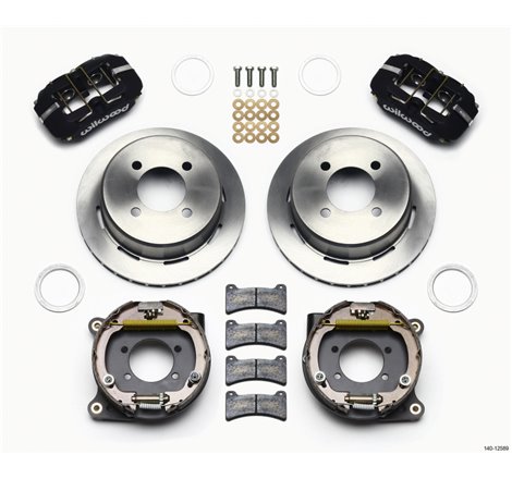 Wilwood Dynapro Low-Profile 11.00in P-Brake Kit Ford 7.5in Rear 2.80 Offset - 4-Lug