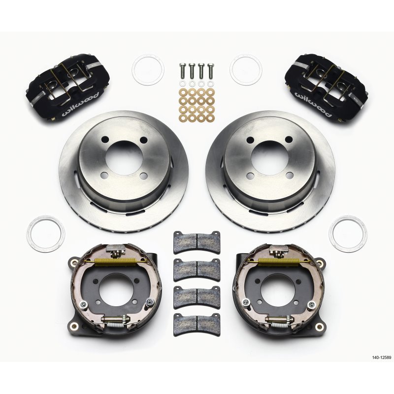 Wilwood Dynapro Low-Profile 11.00in P-Brake Kit Ford 7.5in Rear 2.80 Offset - 4-Lug