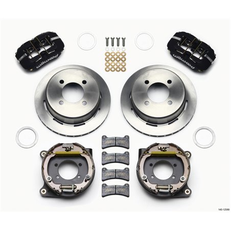 Wilwood Dynapro Low-Profile 11.00in P-Brake Kit Ford 7.5in Rear 2.80 Offset - 4-Lug