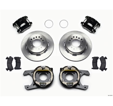 Wilwood D154 P/S Park Brake Kit 12 Bolt 2.75in offset Staggered Shock