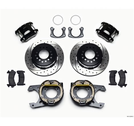 Wilwood D154 P/S Park Brake Kit Drilled New Big Ford 2.50in Off Staggerd Mount