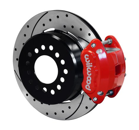 Wilwood D154 P/S P-B Kit Drilled-Red New Big Ford 2.50in Off Front Mount