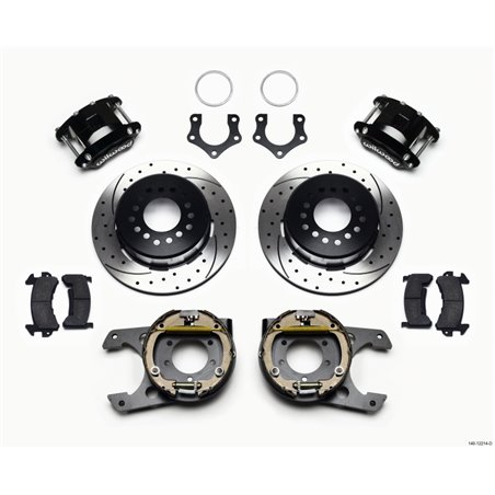 Wilwood D154 P/S Park Brake Kit Drilled Mopar/Dana 2.36in Off w/Snap Ring Brng