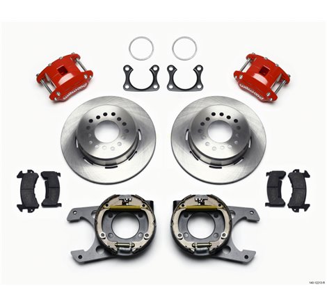 Wilwood D154 P/S Park Brake Kit Red Big Ford 2.36in Offset