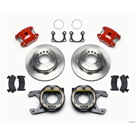 Wilwood D154 P/S Park Brake Kit Red Big Ford 2.36in Offset