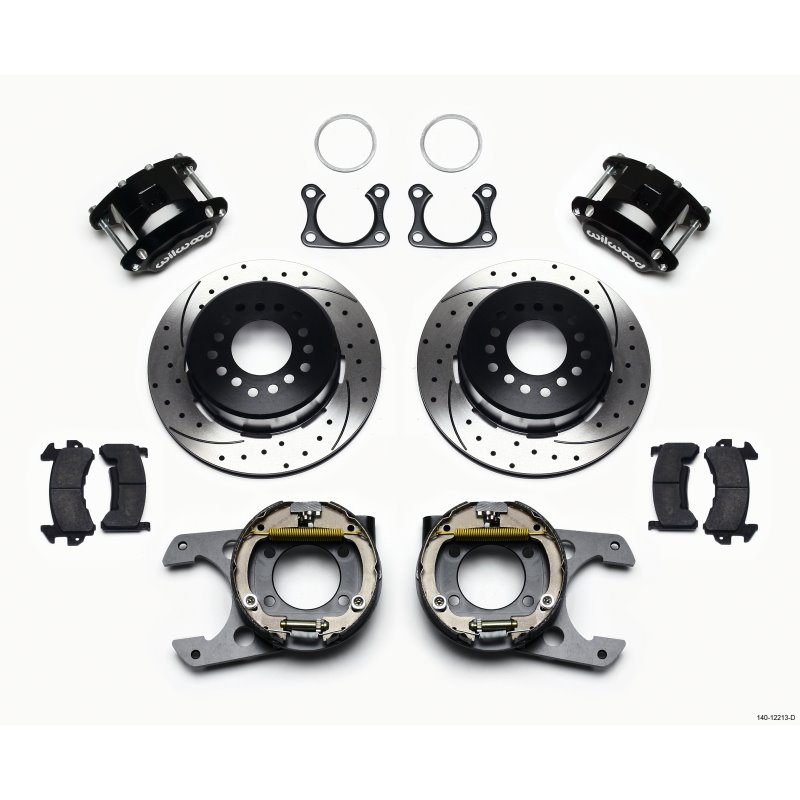 Wilwood D154 P/S Park Brake Kit Drilled Big Ford 2.36in Offset