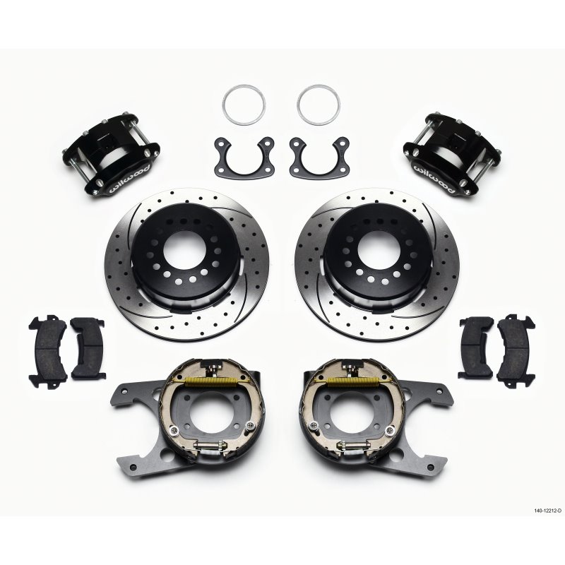 Wilwood D154 P/S Park Brake Kit Drilled Small Ford 2.50in Offset