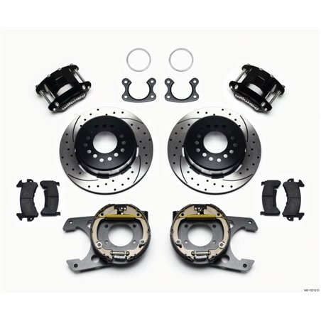 Wilwood D154 P/S Park Brake Kit Drilled Small Ford 2.50in Offset