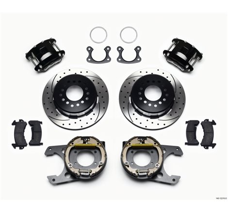 Wilwood D154 P/S Park Brake Kit Drilled Small Ford 2.66in Offset