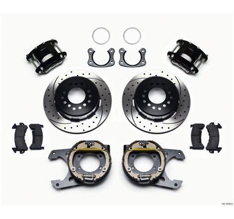 Wilwood D154 P/S Park Brake Kit Drilled New Big Ford 2.50in Offset