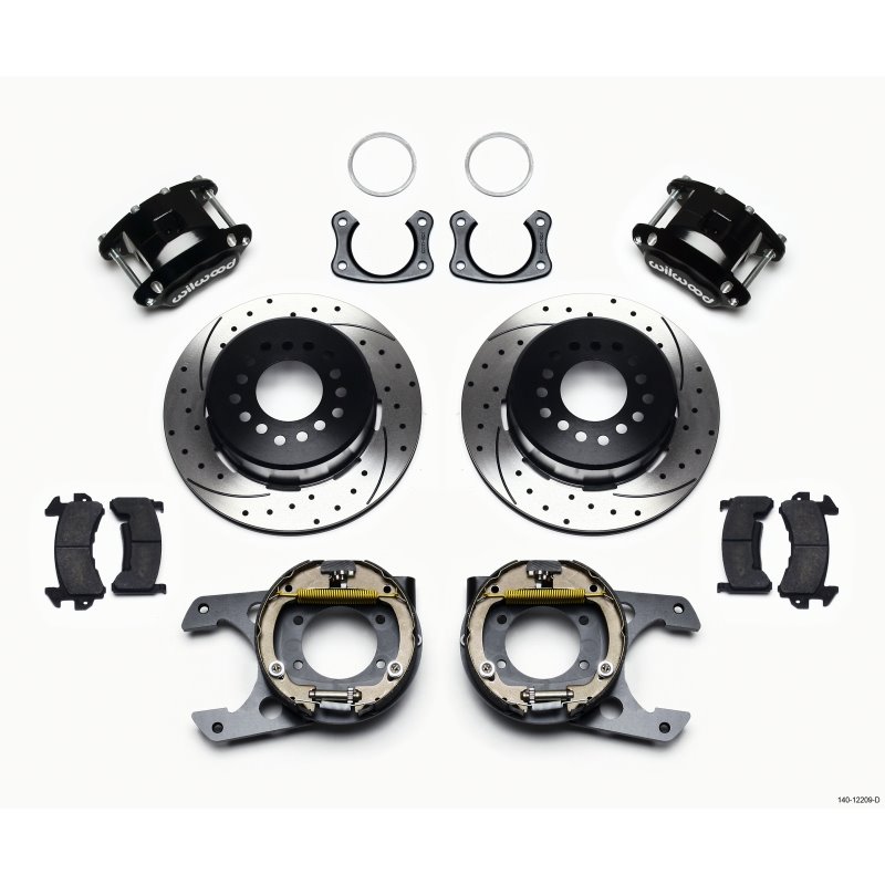 Wilwood D154 P/S Park Brake Kit Drilled New Big Ford 2.50in Offset