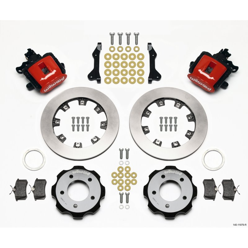 Wilwood Combination Parking Brake Rear Kit 12.19in Red 2006-Up Civic / CRZ